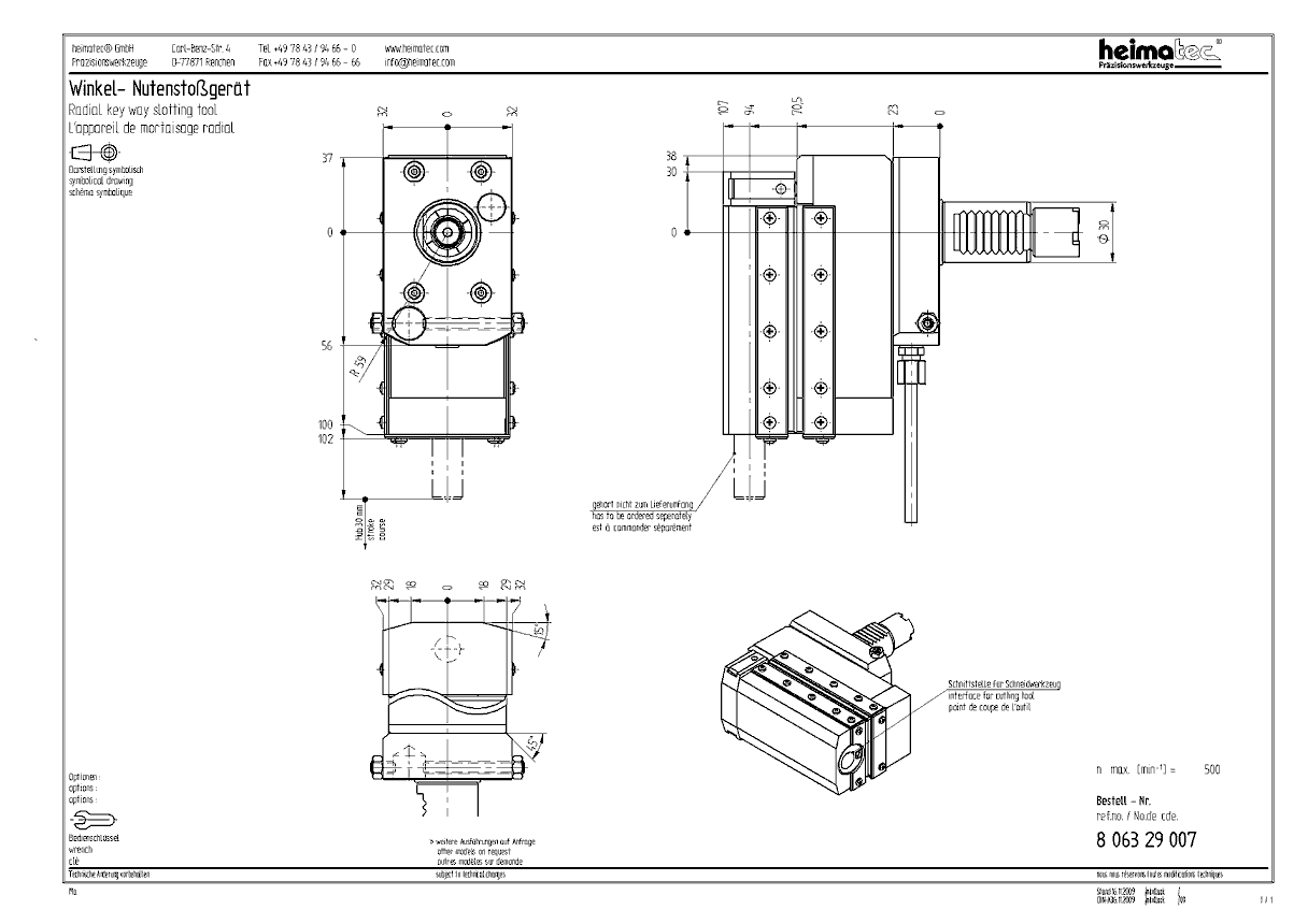 Долбежная головка для станка OKUMA